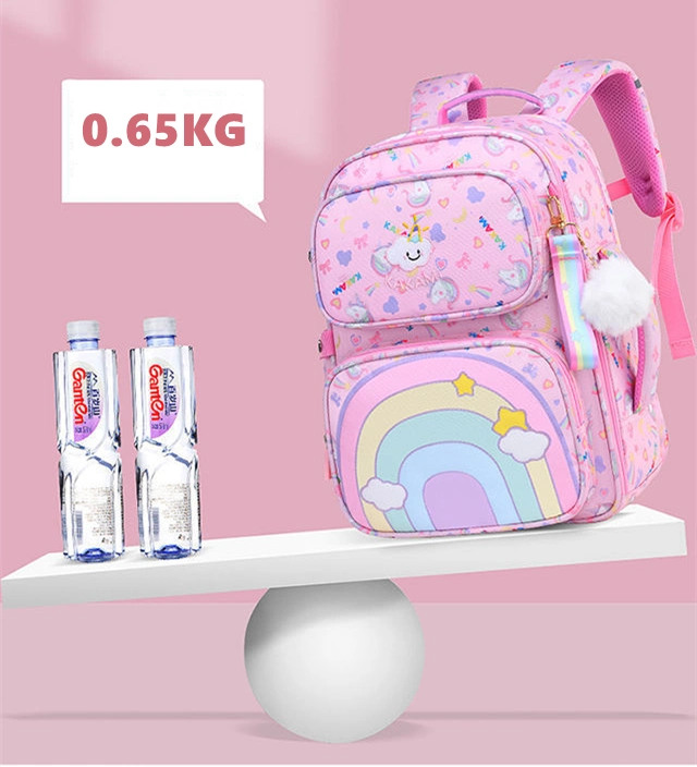 New Primary Kindergarten Mermaid Rainbow Cartoon Schoolbag Latest Fashion Backpack for Kids