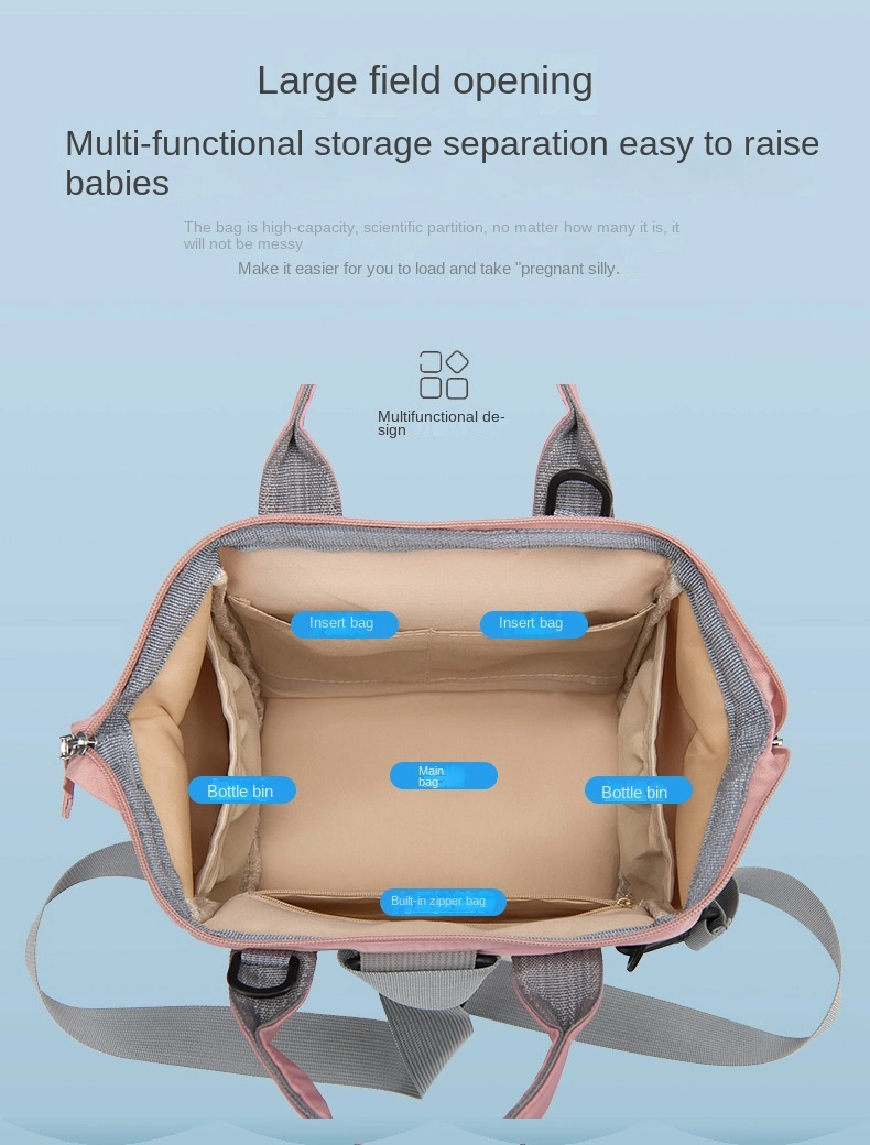 New Large-Capacity Mommy Bag Multi-Functional Portable Mother and Baby Bag