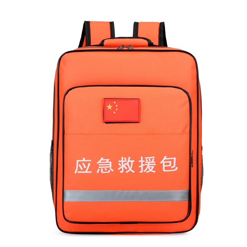 Emergency Waterproof Fire Rescue Civil Defence Kit Family Emergency Reflect Light Backpack