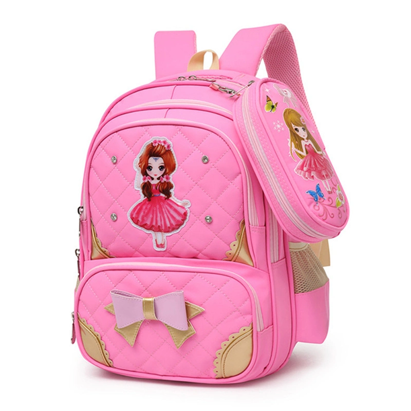 Customize Logo Cartoon Wear-Resistant Load-Reducing Schoolbag Bookbag Knapsack Mochila Backpack Children Kids Student Rucksack Polyester Nylon Oxford School Bag