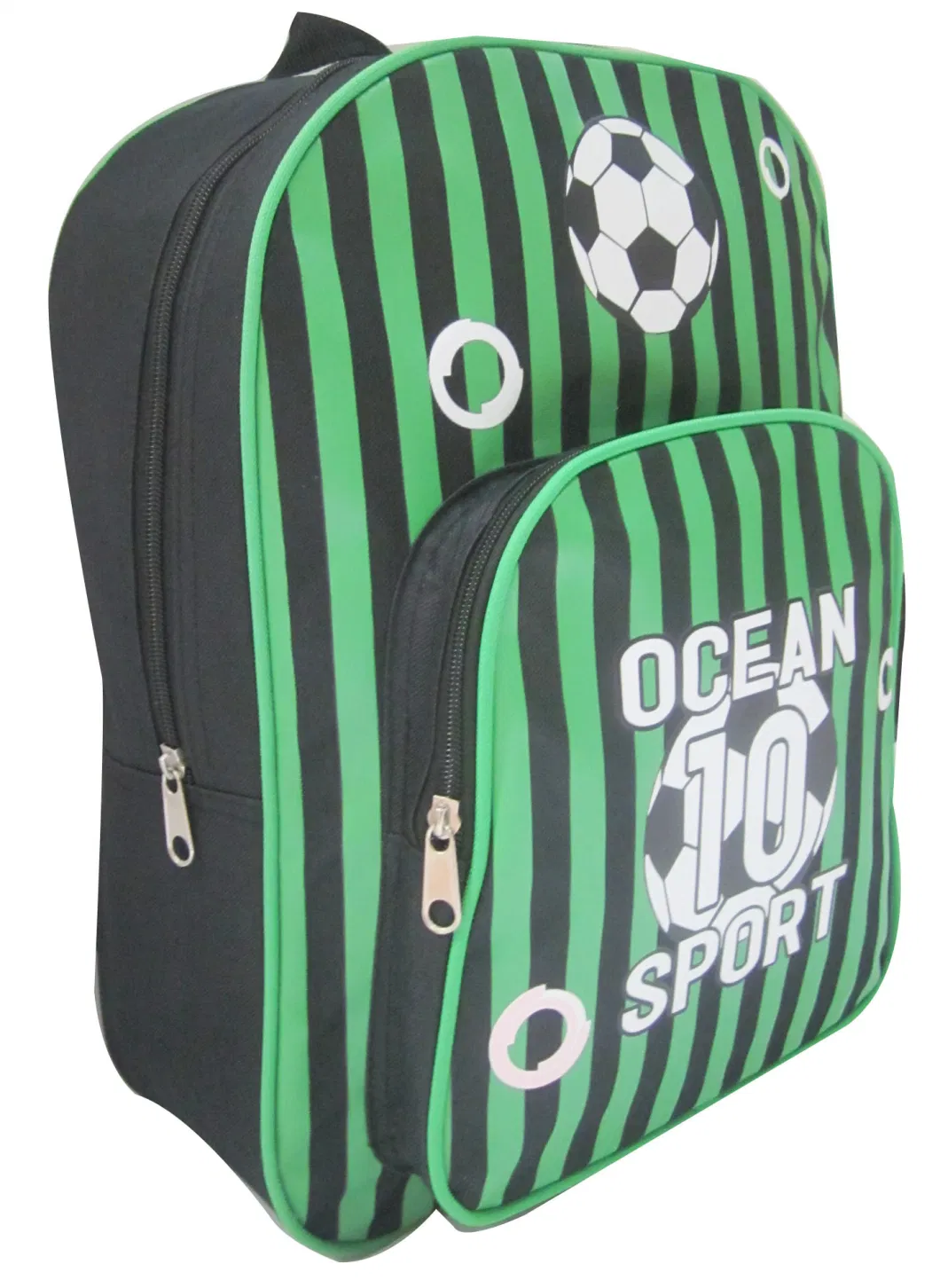 Newest Football Striped Allover Printed Design Children School Book Bags