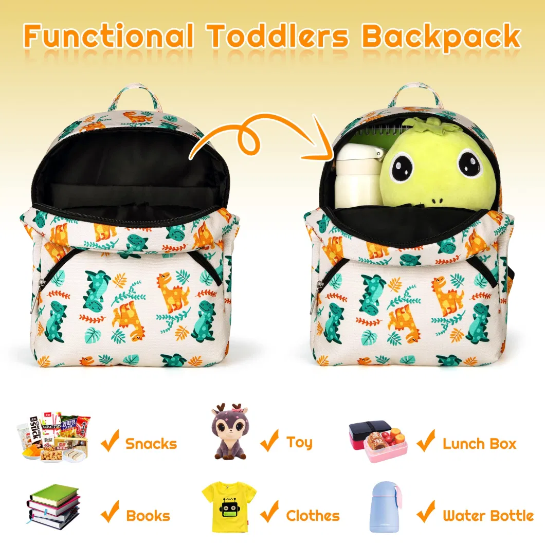 Preschool Backpack for Girls Tollder Cute Small Dinosaur Daycare Bag Kindergarten Nursery School Book Bag