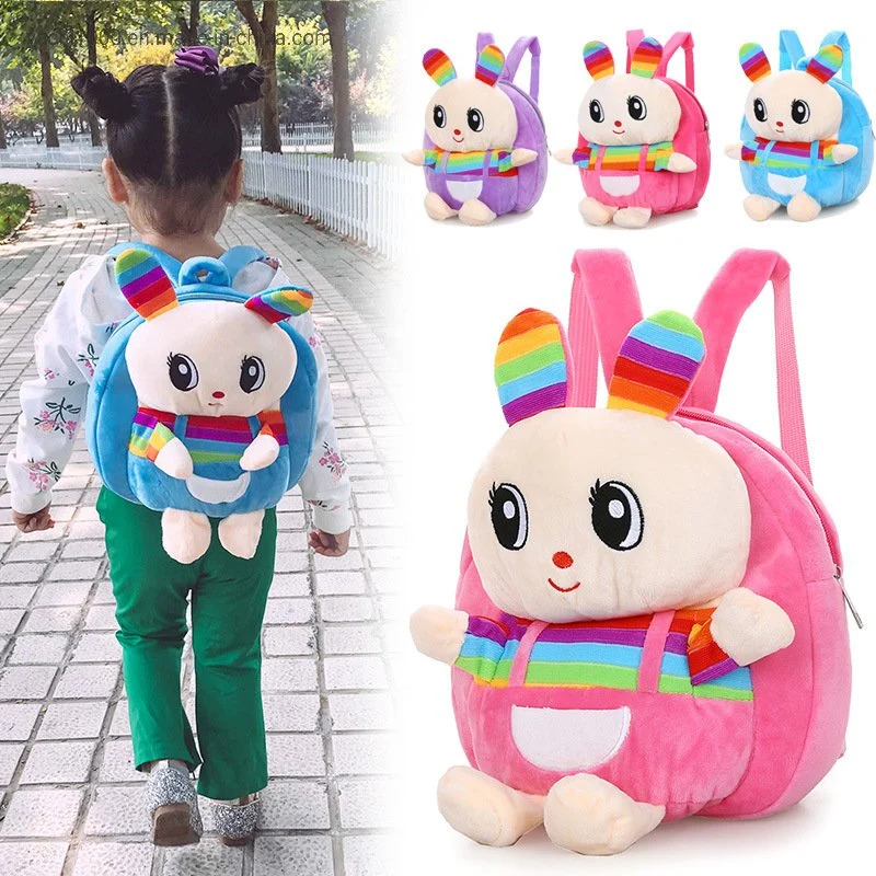 Soft Bunny School Bag Kids Cute Animals Rabbit Backpack