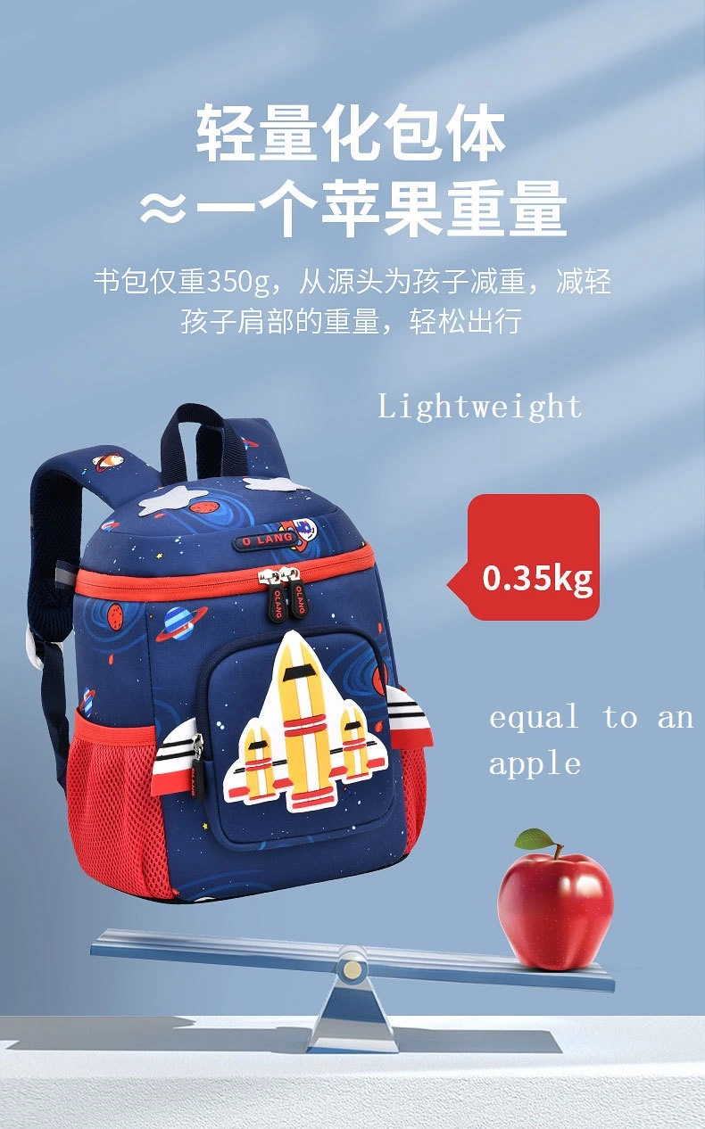 Kids Use Purple Navy Blue Backpack for Girls Boys Waterproof Eco-Friendly Material Baby Bag