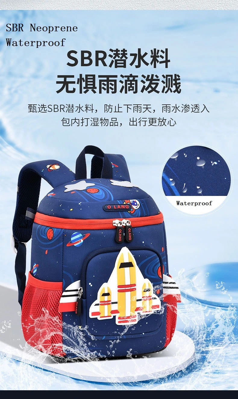 Kids Use Purple Navy Blue Backpack for Girls Boys Waterproof Eco-Friendly Material Baby Bag