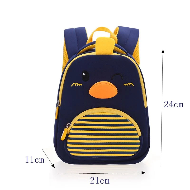 Kindergarten Schoolbag Boys and Girls Cartoon Cute 1-5 Year Old Little Yellow Duck Anti-Lost Cartoon Cute Backpack