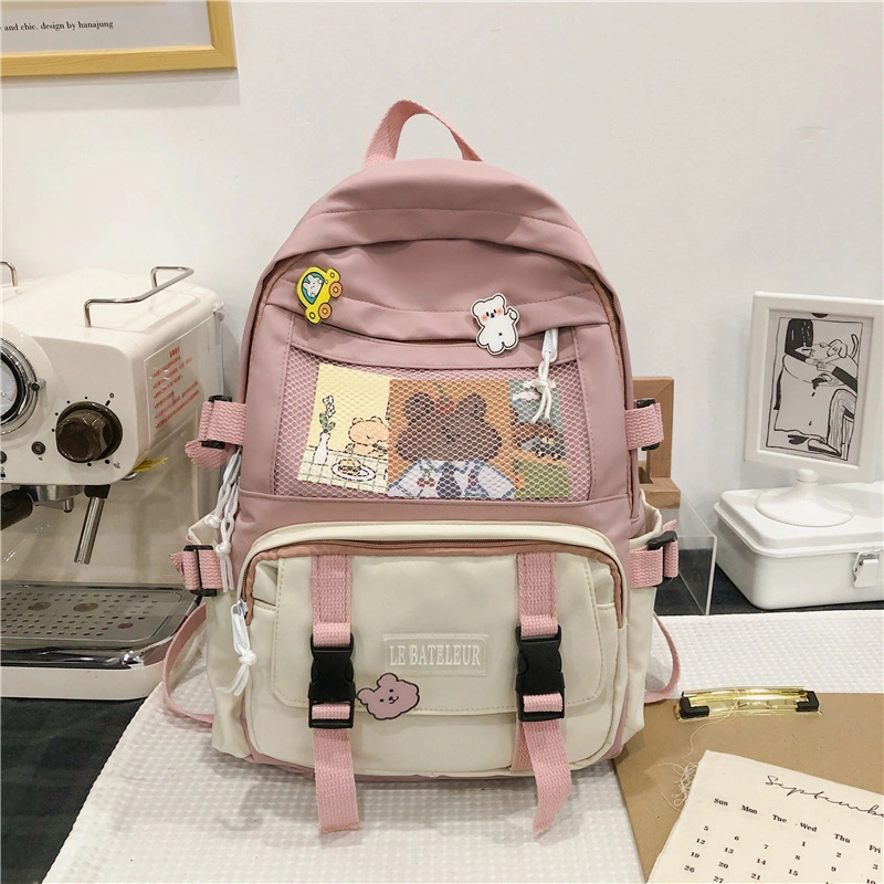 Casual Girly Sense Large-Capacity Backpack Large Bag Female 2021 New Backpack