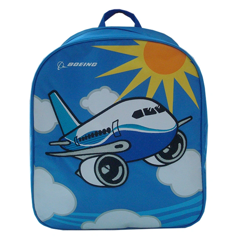 Fashion Cartoon Airplane Backpack School Book Bag for Boys