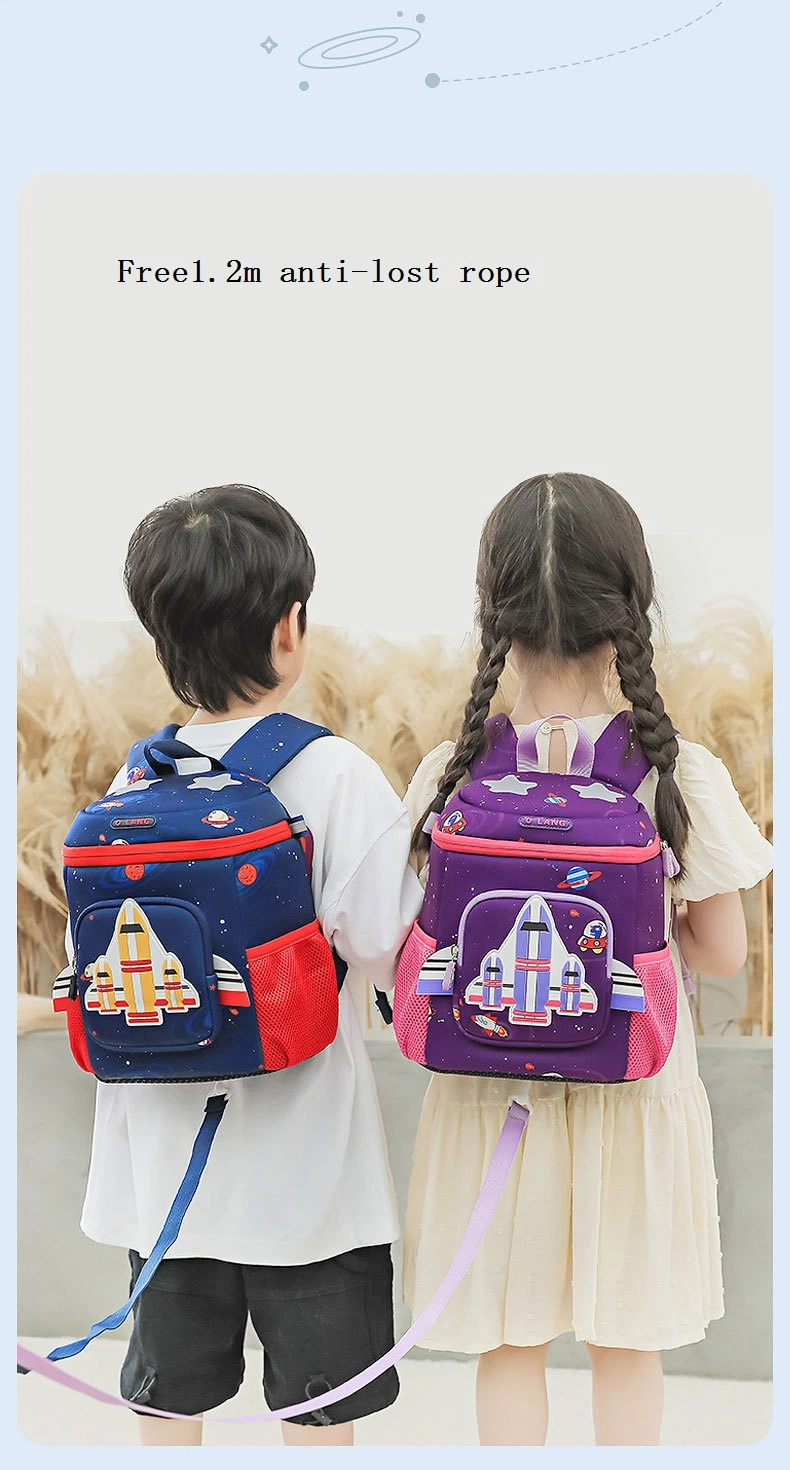 Kids Use Purple Navy Blue Backpack for Girls Boys Waterproof Eco-Friendly Material Baby Bag