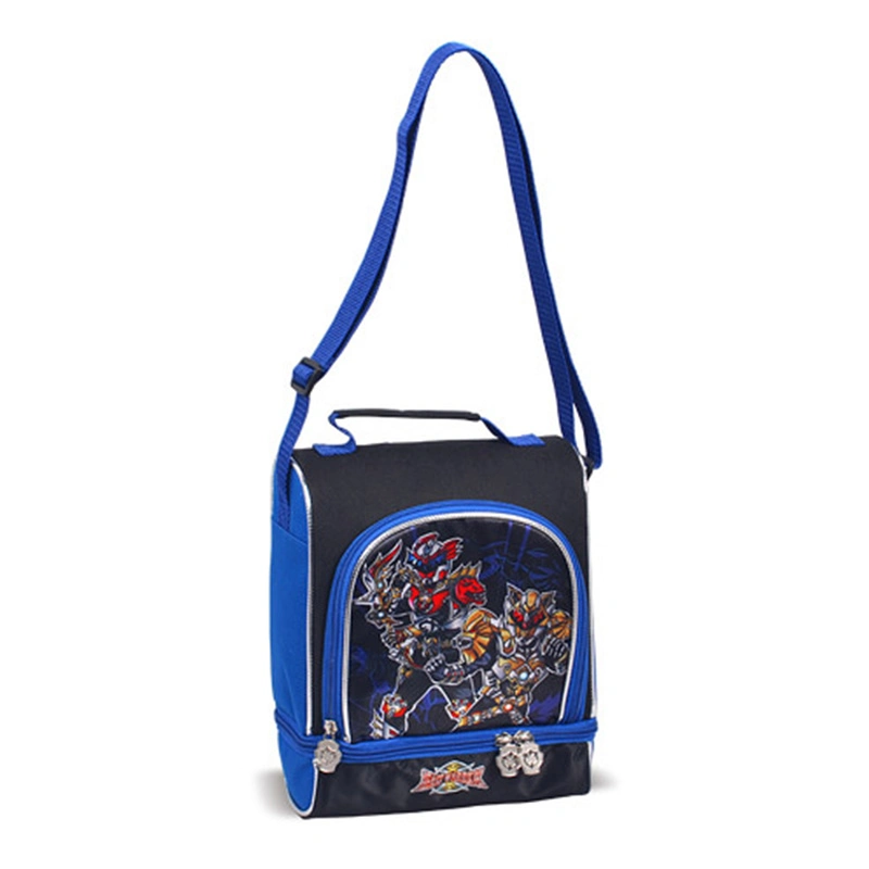 Navy Blue School Shoulder Thermal Lunch Bag for Kids Students