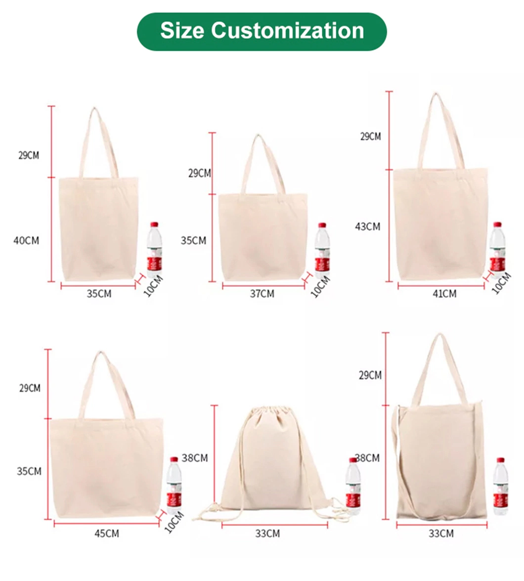 Custom Printed Shopping Bags Cotton Tote Handmade Pure Cotton Shopping School Books Trip Bag Women Shoulder Bag Shopping Cart Eco Bag