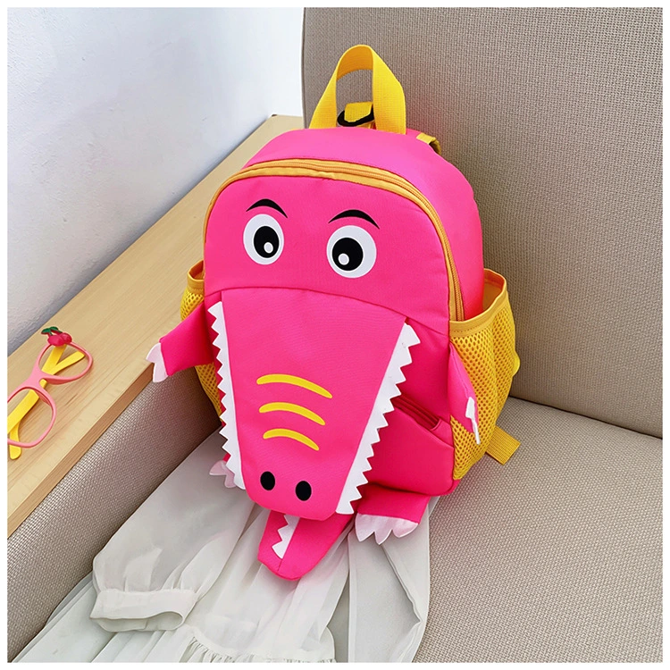 Durable New Fashion Cute Toddler Backpack Custom Kid School Bag Cartoon Oxford Cloth Backpack Question Dinosaur 3D Backpacks