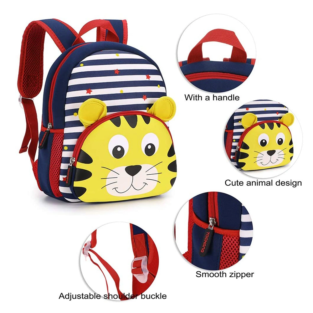 2023 Best Sell Wholesale Cute Cartoon Children Boys Girls Backpacks Neoprene Eco-Friendly Materials Kindergarten Schoolbags