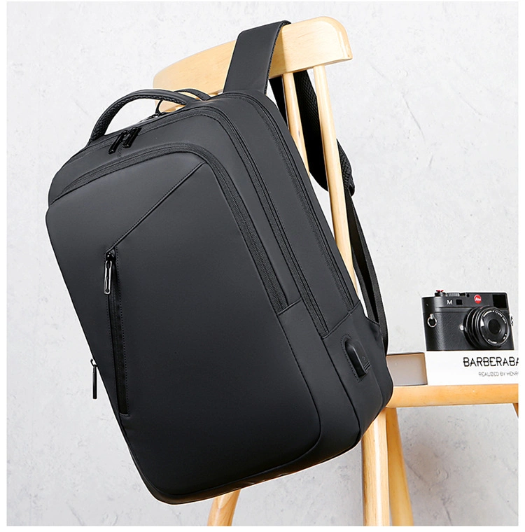 Men Laptop Backpack 15&prime;6 Ultra-Large Capacity Back Pack Elegant Black Male Bagpack Waterproof Breathable Laptop Bag