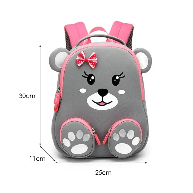 Fashion 3D Lovely Water Proof Picture Animals Design Children Custom Backpacks Kids School Bag for Girls Boys