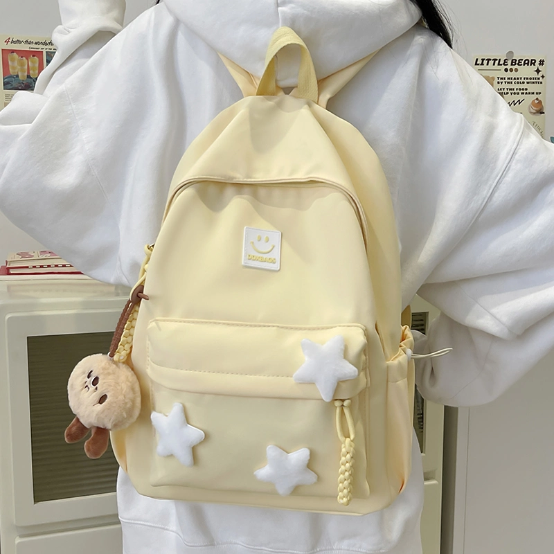 Schoolbags for Elementary School Girls, High School Students, and College Students, Simple and Versatile, Girly, Youthful, Treasure Backpacks