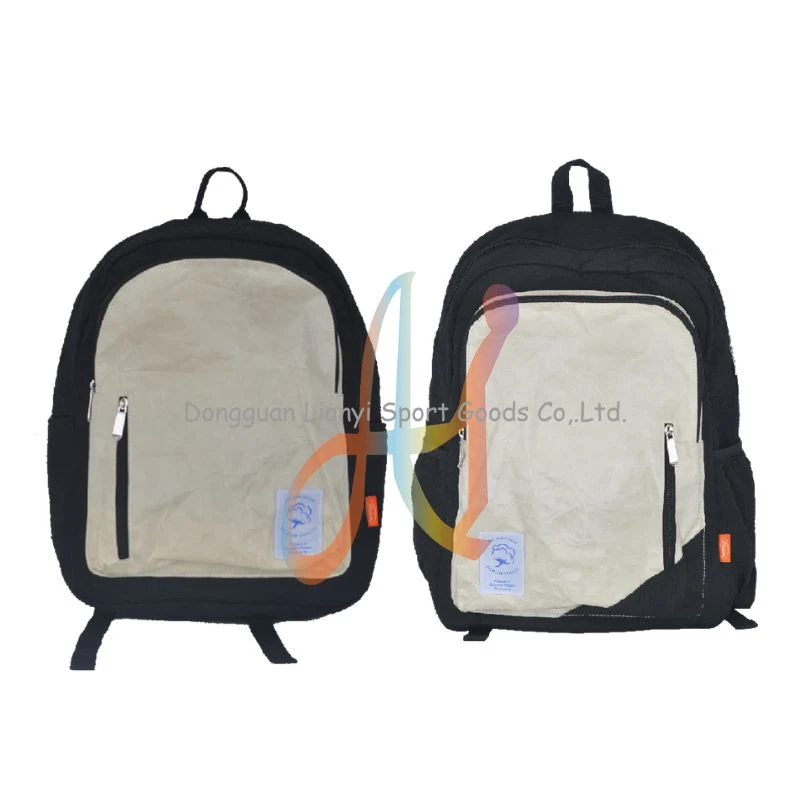 Custom Tyvek and Kraft Paper Dynamic Youthful Backpack: Energetic, Lively, Spirited, Sturdy, Waterproof