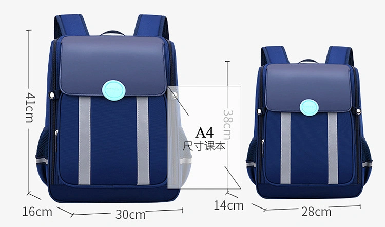 Waterproof Double Shoulder Primary School Boys Girls Students Children Kids Child Mochila Satchel Backpack Bag with Reflective Stripe (CY9854)