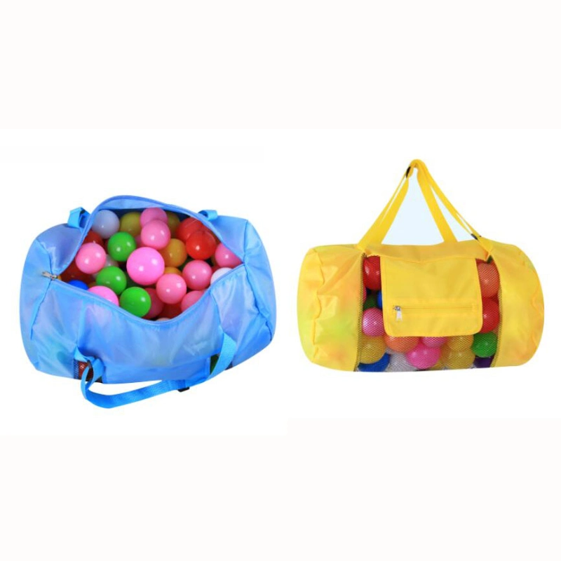 Foldable Mesh Beach Bag Childrens Mesh Sports Tote Bag Travel Toy Organizer Drawstring Mesh Backpack