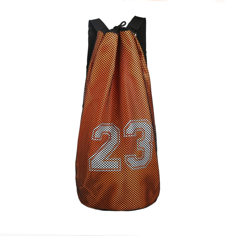 Drawstring Basketball Backpack, Foldable Soccer Backpack Gym Bag Sackpack Sports Sack with Detachable Ball Mesh Bag for Volleyball Baseball Yoga