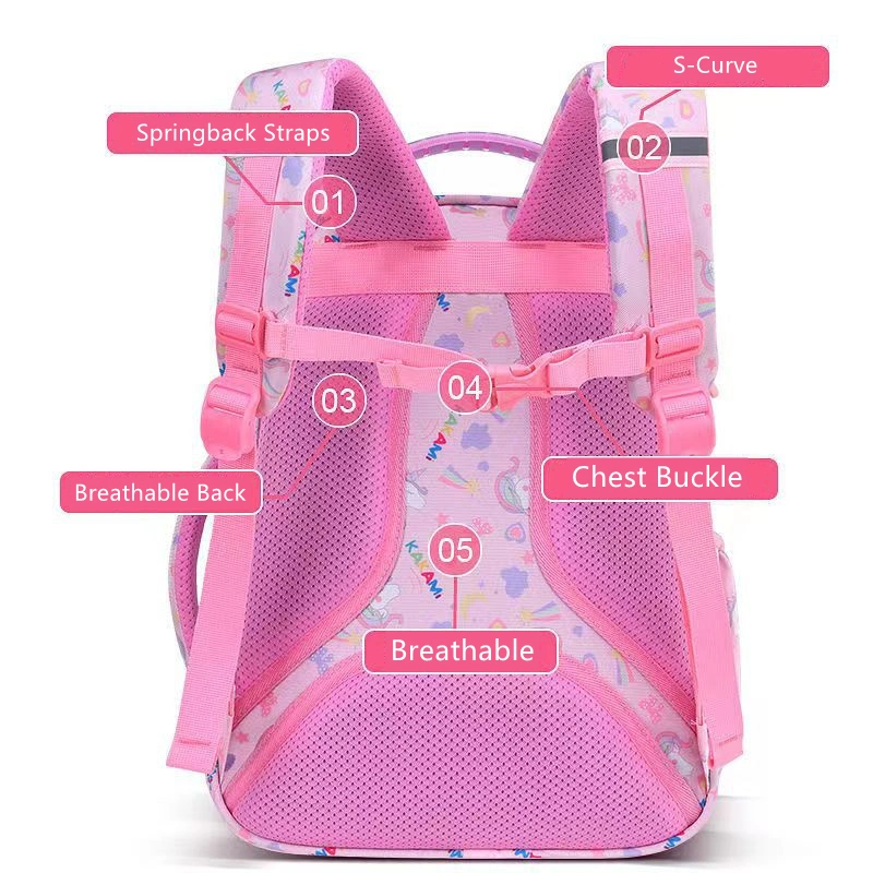 New Primary Kindergarten Mermaid Rainbow Cartoon Schoolbag Latest Fashion Backpack for Kids