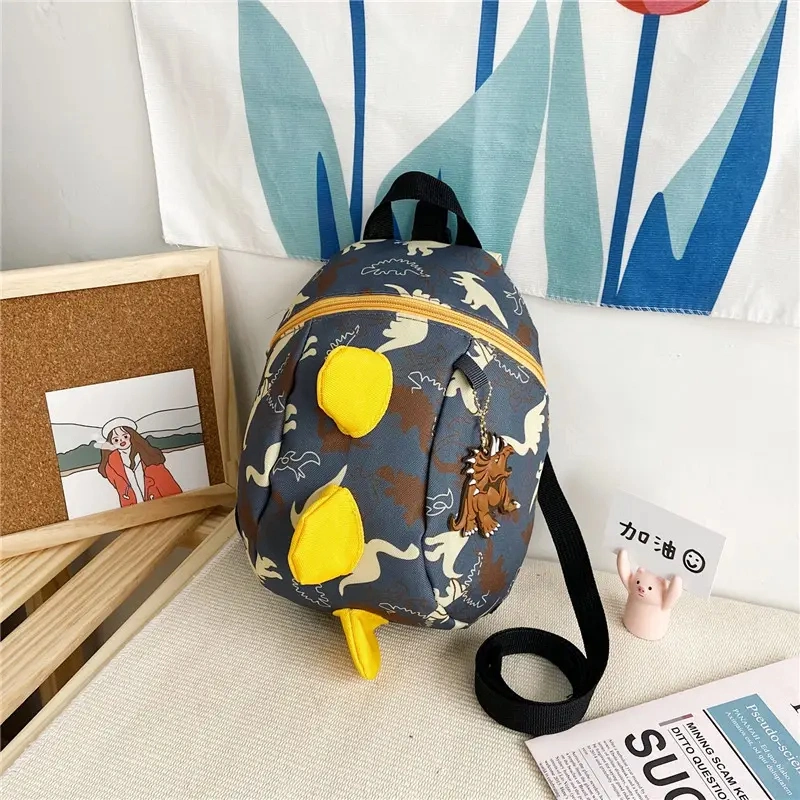 New Children&prime;s Schoolbag Boys and Girls Kindergarten School Bag Cartoon Small Dinosaur Kids Backpack