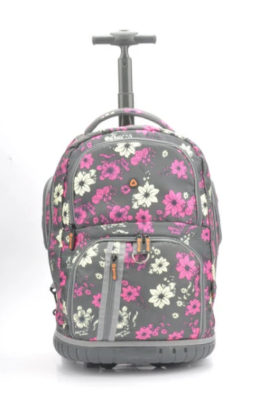 Floral Oxford Travel Sports Trolley Computer Laptop Bag Backpack