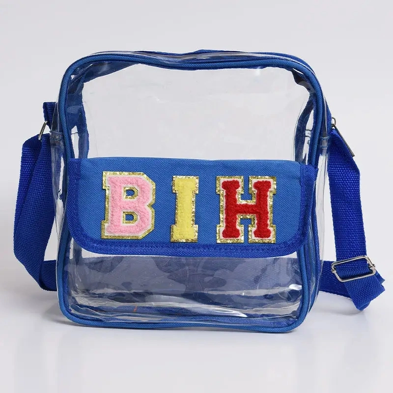 2023 Summer New Fashion Lightweight Children Travel Sling Bags for Kids Girls Clear PVC Backpack Bag