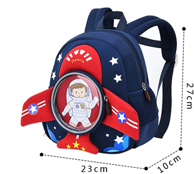 Wholesale Custom Cartoon Backpack Neoprene Cute Aircraft Shape Small School Bags Boys Girls Knapsack Kindergarten Kids Backpack