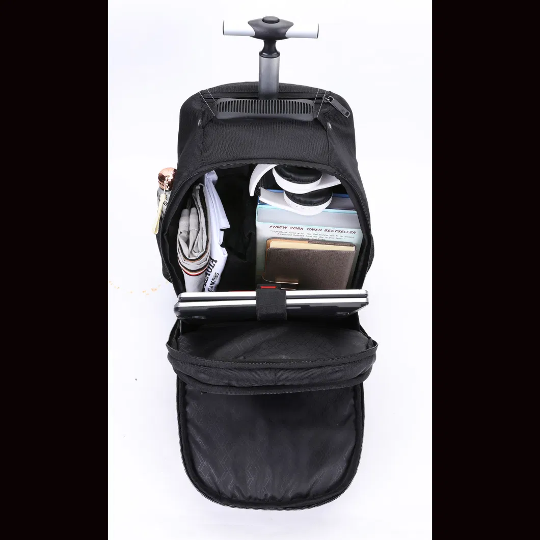 2023 Wholesale Backpack with Wheels Compartment Travelling Custom Waterproof Trolley Laptop Backpack