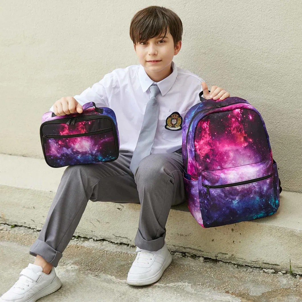 Full Print Bag Set Cute Backpack Boys Girls School Tie Dye Bag Bookbags