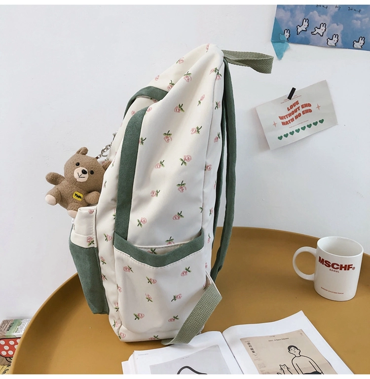 Fashion Little Cute Flowers Printed Travel School Casual Backpack