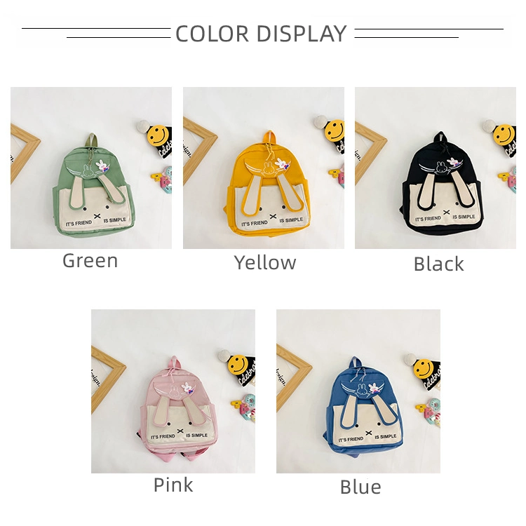 Cartoon Cute Kindergarten Bunny Boys and Girls Travel Fashion Small Backpack