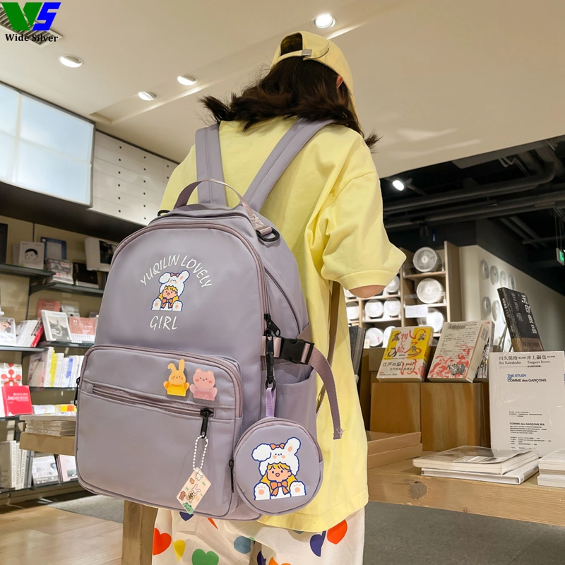 Wide Silver Berserk Students Bags New Style Different Types Soft Fabric Backpack