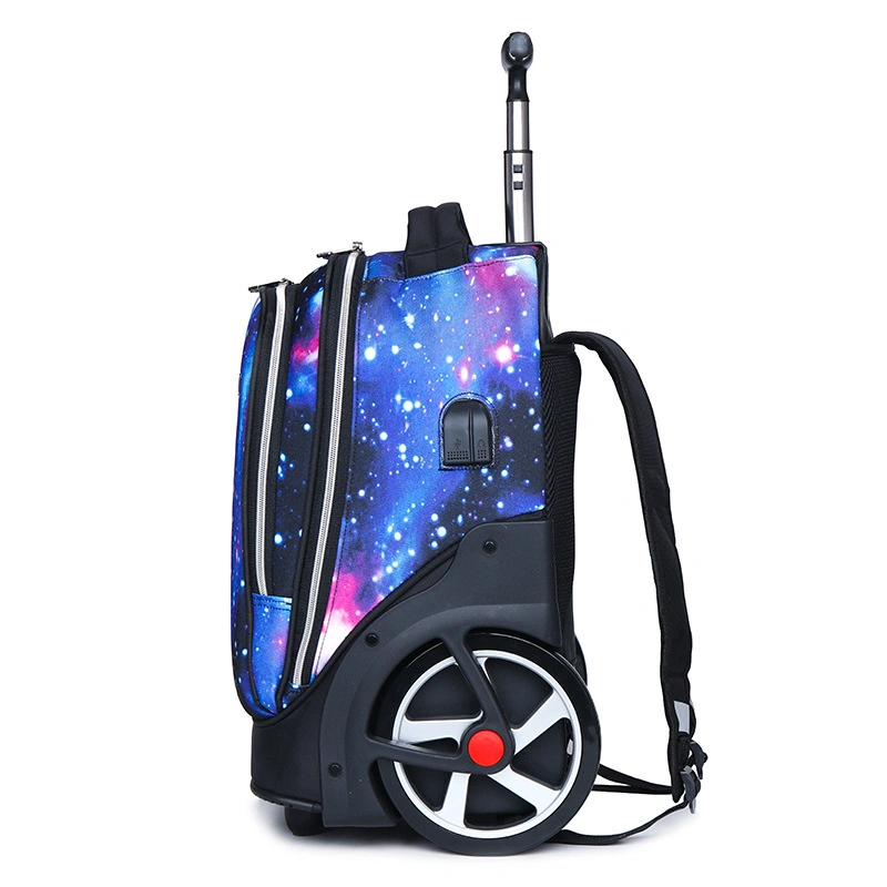 Big Capacity Compact Wheeled Laptop Trolley Backpack Teens