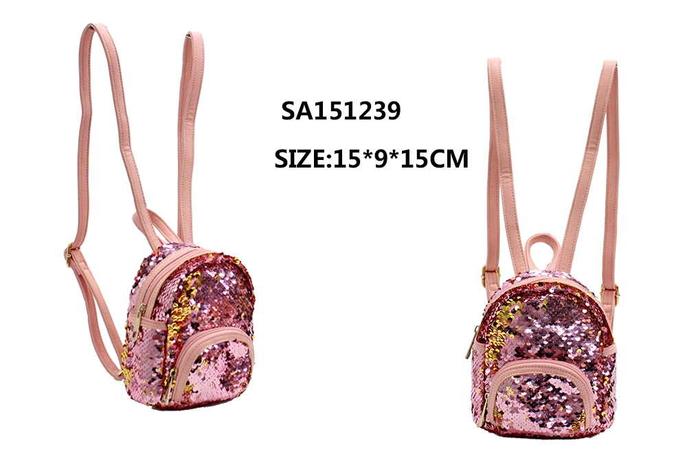 New Small Shoulders Bag Sequins Kids School Backpack Bursting Amazon Hot Sale Unicorn Fashion Sequin Paillette PU Backpack