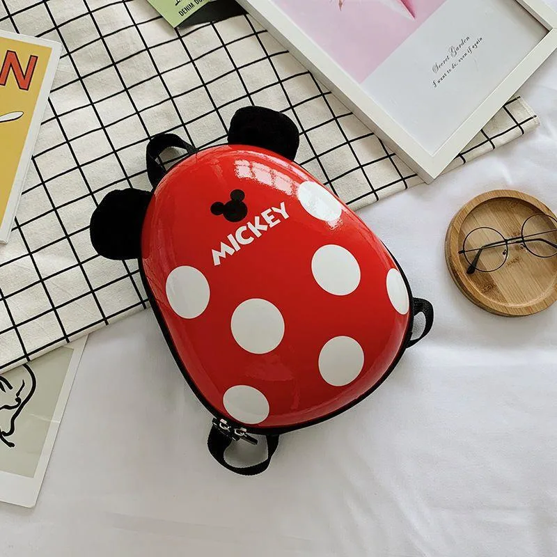 (WD6243) Cartoon Kindergarten Anti-Lost Schoolbag 2-6 Years Old Mickey Ladybug Children&prime;s Bag Men&prime;s and Women&prime;s Treasure Backpack Hard Shell Backpack