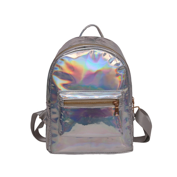 Ru 2023 Custom Made Cute Holographic High School Mini Leather Fashion Girl Book Bags