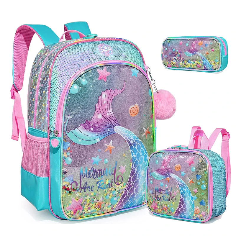 Wholesale Cute Kindergarten Girls Kids School Bookbag 3PCS School Bag