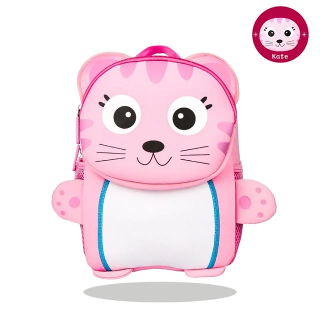 Toddler Backpack Waterproof Children School Backpack Neoprene Animal Schoolbag Lunch Box Carry Bag for Boys Girls