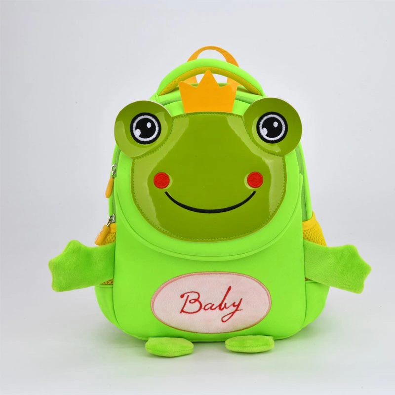 Wholesale Little Frog Cute Neoprene Cartoon Animal Children Backpacks for Kid Primary Student