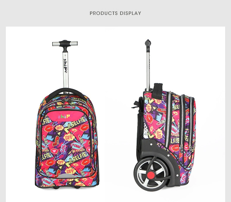 Kids Fashion School Wheels Backpack for Student School Trolley Bags