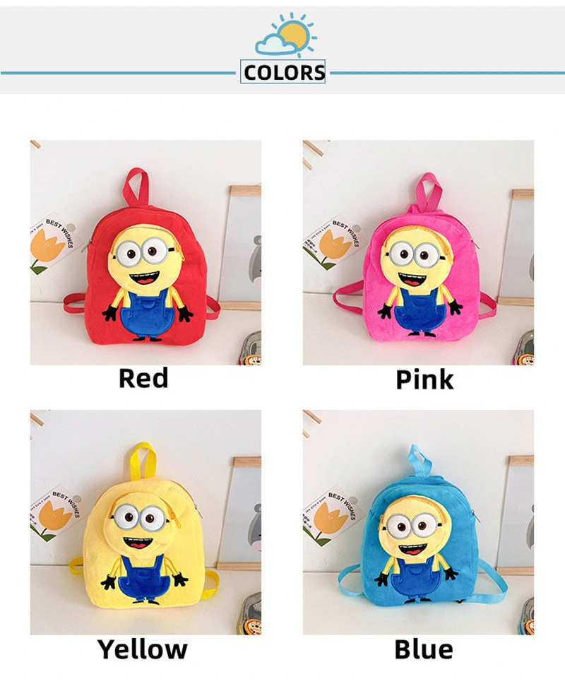 Best-Price Soft Plush Small Bag Cartoon Cute Yellow Backpack for Toddler