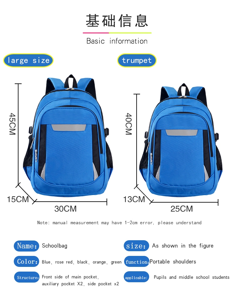 Multifunctional Secure Safe Factory Price Sale Waterproof Children School Bags for Boys Girls Kids Teenagers Backpacks Primary