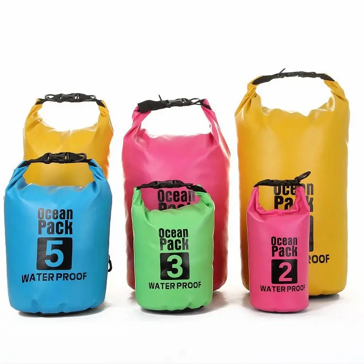 OEM Wholesale Custom Boating Surfing Fishing PVC Waterproof Backpack Outdoor Dry Bag Sack for Sport