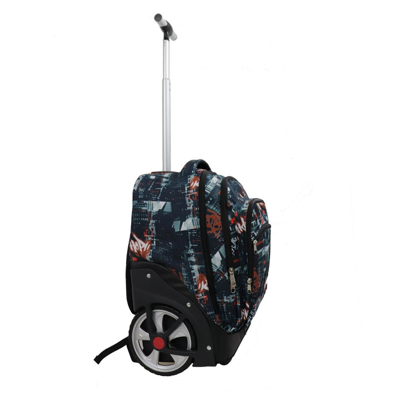 Custom Fashion Printing Wheel Trolley Bag School Bag Student Kids Backpack