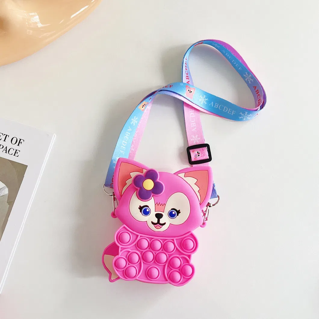 2022 Kid Small Mini Silicone Children Coin Purse Shoulder Bag