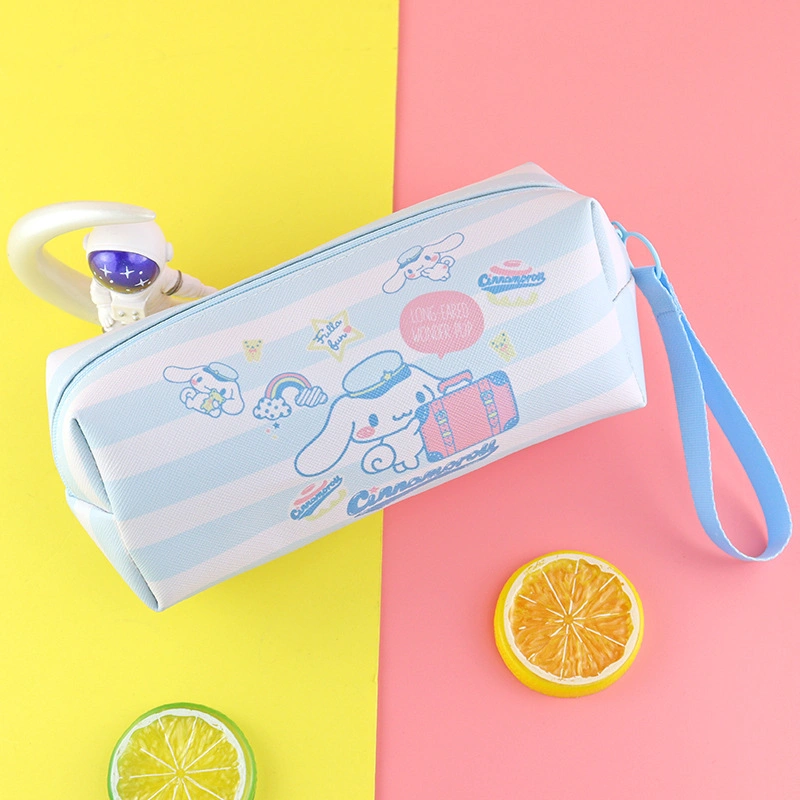 School Cartoon Cute Kawaii Large Capacity PU Leather Pencil Bag for Girls