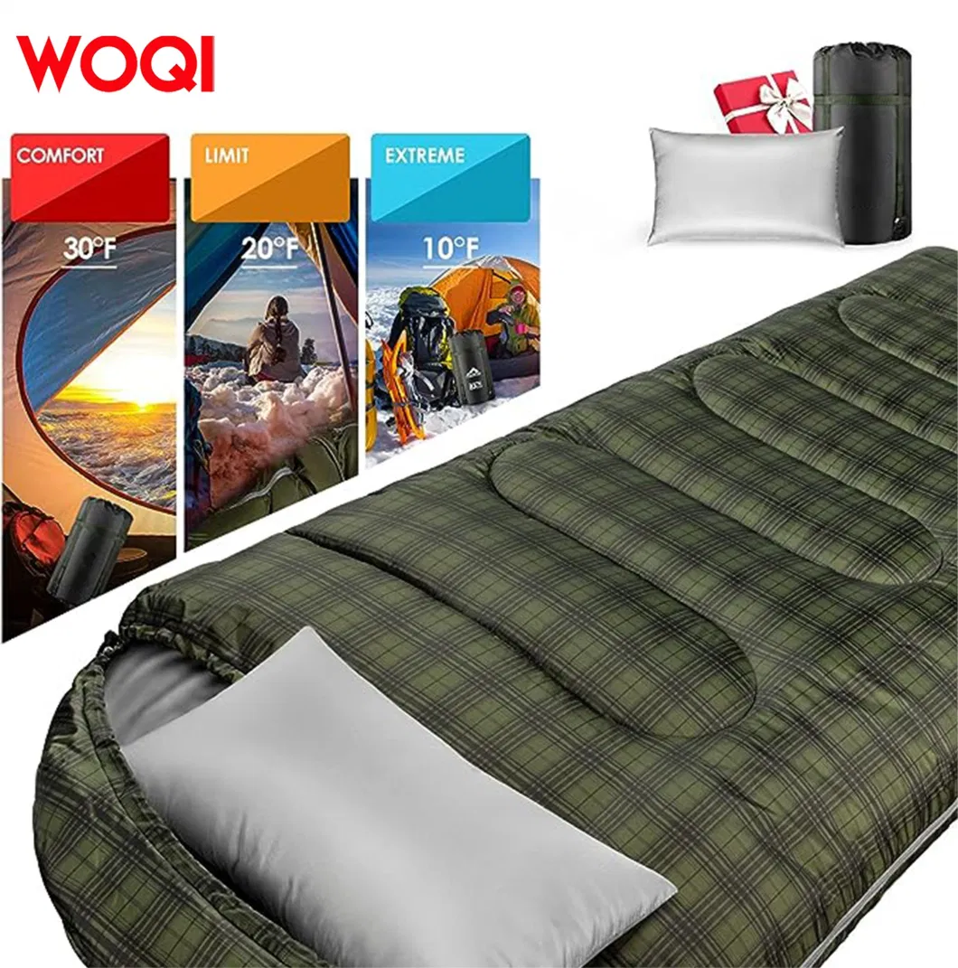 Woqi Adult Envelope Sleeping Bag Season Sleeping Bag Camping Hiking Backpack