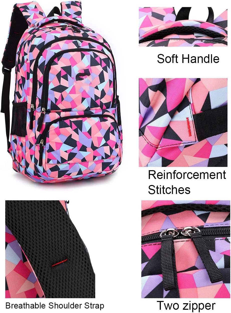 School Backpack for Students 3 Pieces in 1 Bookbag Lunch Bag Pencil Case Set with Custom Logo Backpack